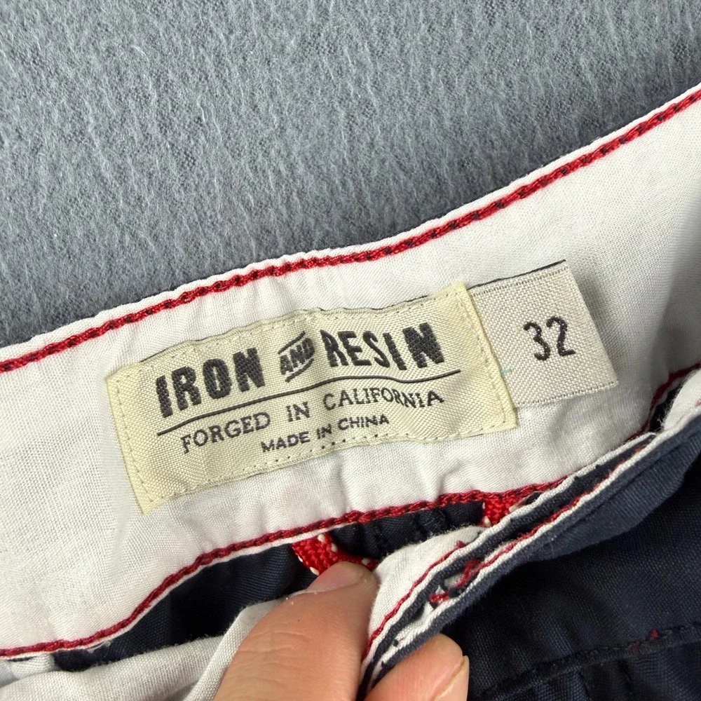 Iron and Resin Pants Men's 32x32 Blue Workwear Union Utility Canvas Collar